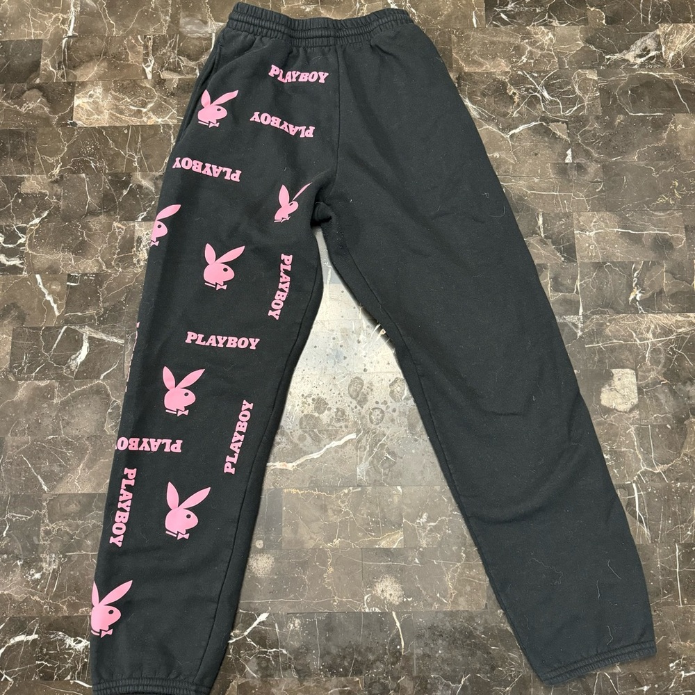 Black Playboy Sweat Pants